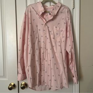 Goodfellow & Co. pink origami patterned button down